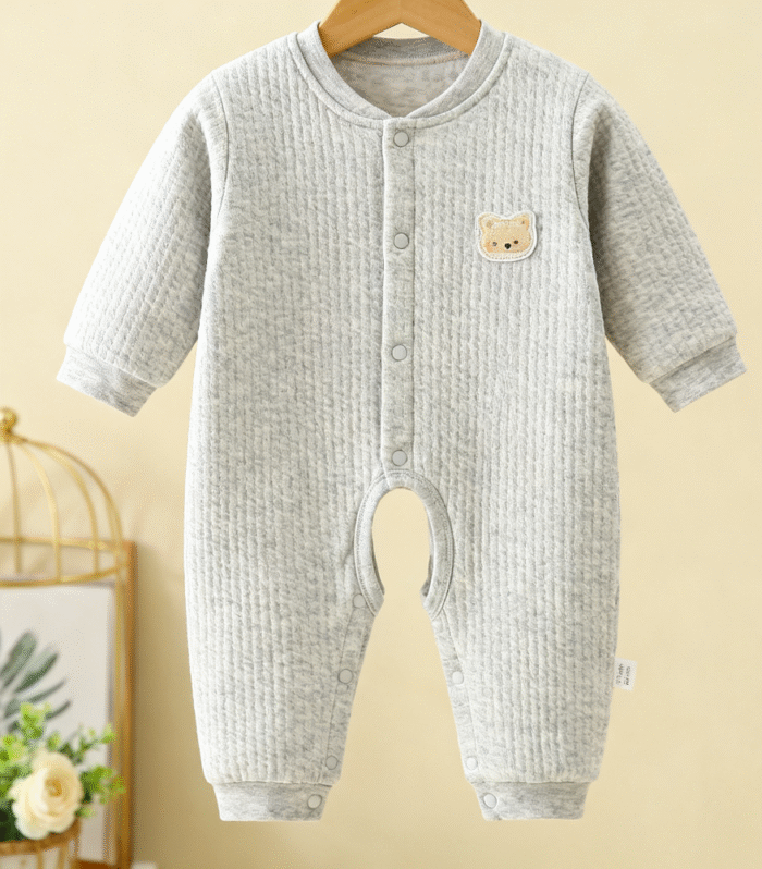 Baby bodysuit in light gray