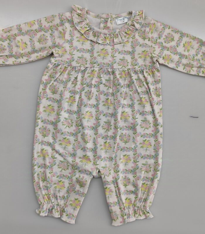 Long-sleeved floral one-piece clothes for infants and young children