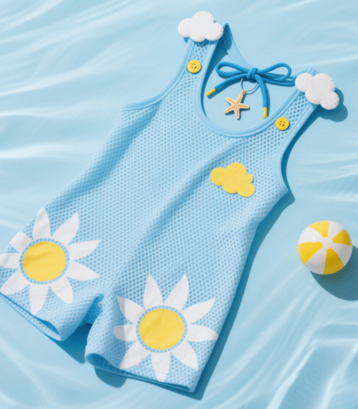 Baby and toddler vests and carriers in fresh light blue