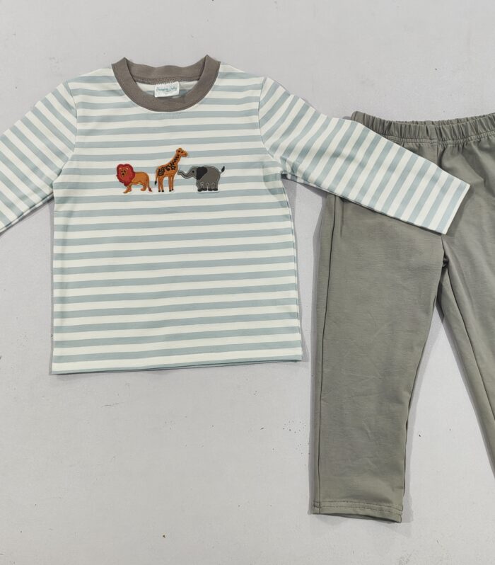Stripe Safari Animal 2-Piece Outfit