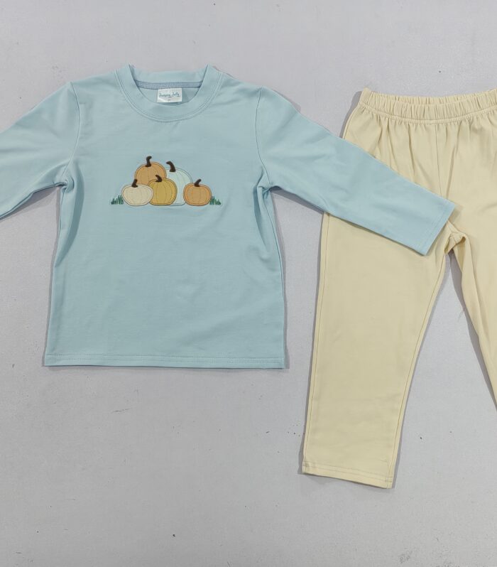 Pumpkin Patch Embroidery 2-Piece Set