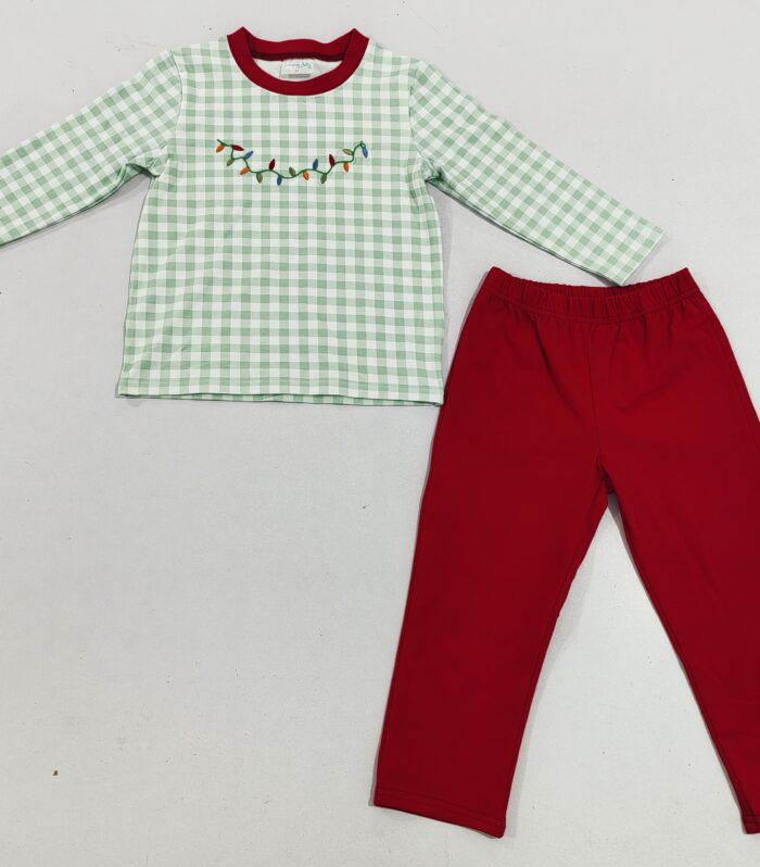 Christmas Light Check 2-Piece Outfit