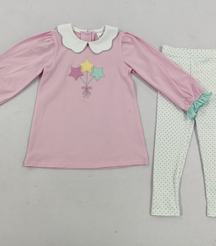 Toddler Girls Balloon Polka Dot Pants Set