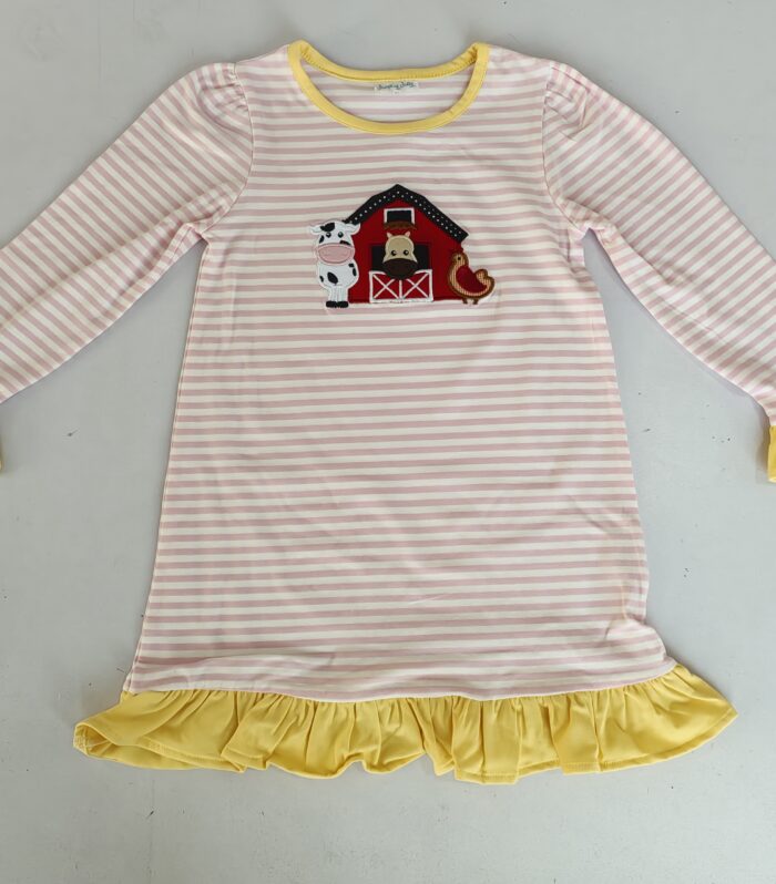 Girl’s Farm Animal Ruffle Dress