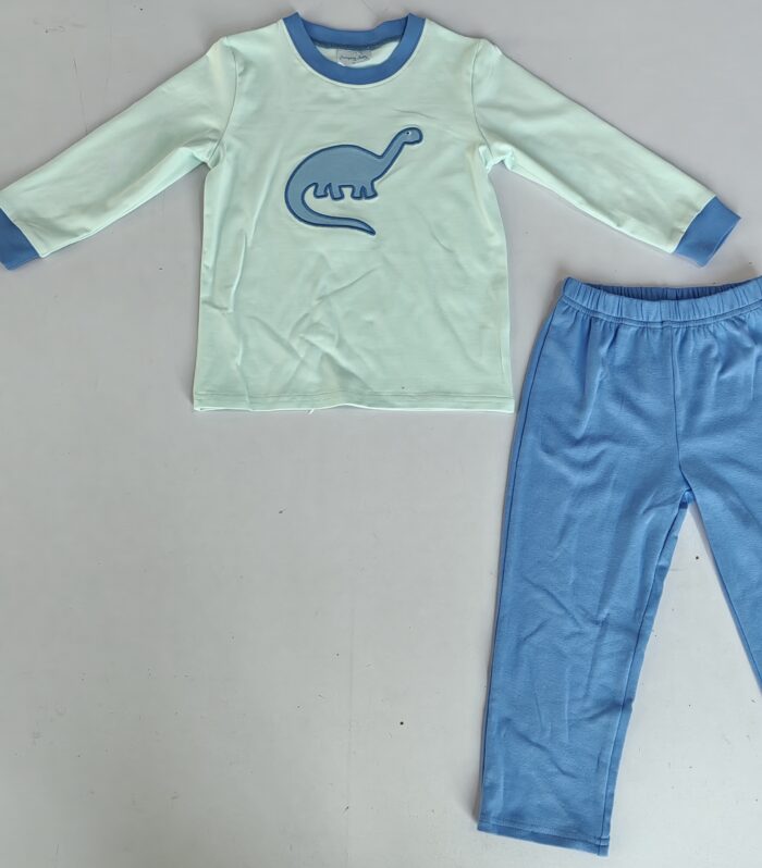Dinosaur Embroidery Kids Pajama Set