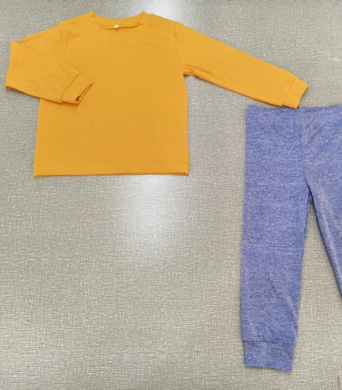 Mustard Long Sleeve Top & Heather Gray Jogger Pant Set