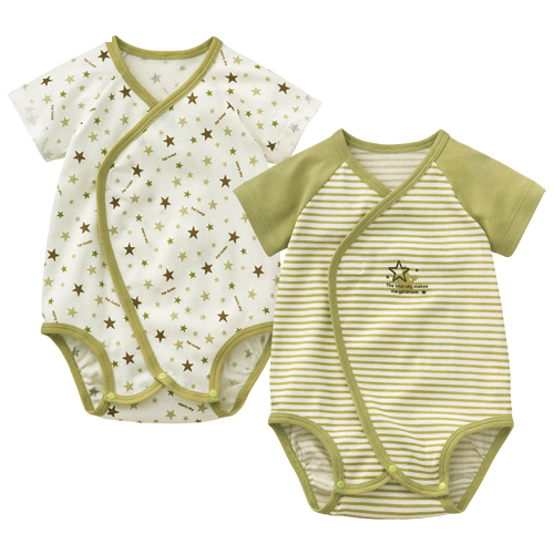 Baby Side Snap Star Short Sleeve Bodysuit 2pcs Set
