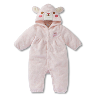 Baby 3D Bear Hooded Fleece Jumpsuit