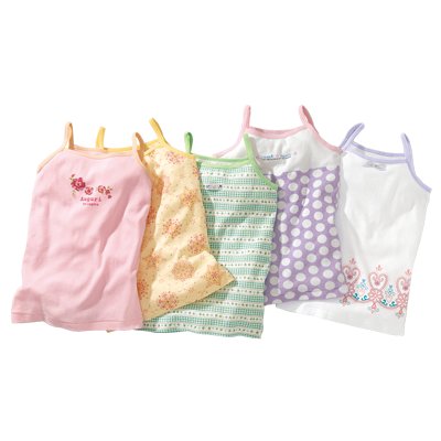 Girls Floral & Polka Dot Camisole 5pcs Set